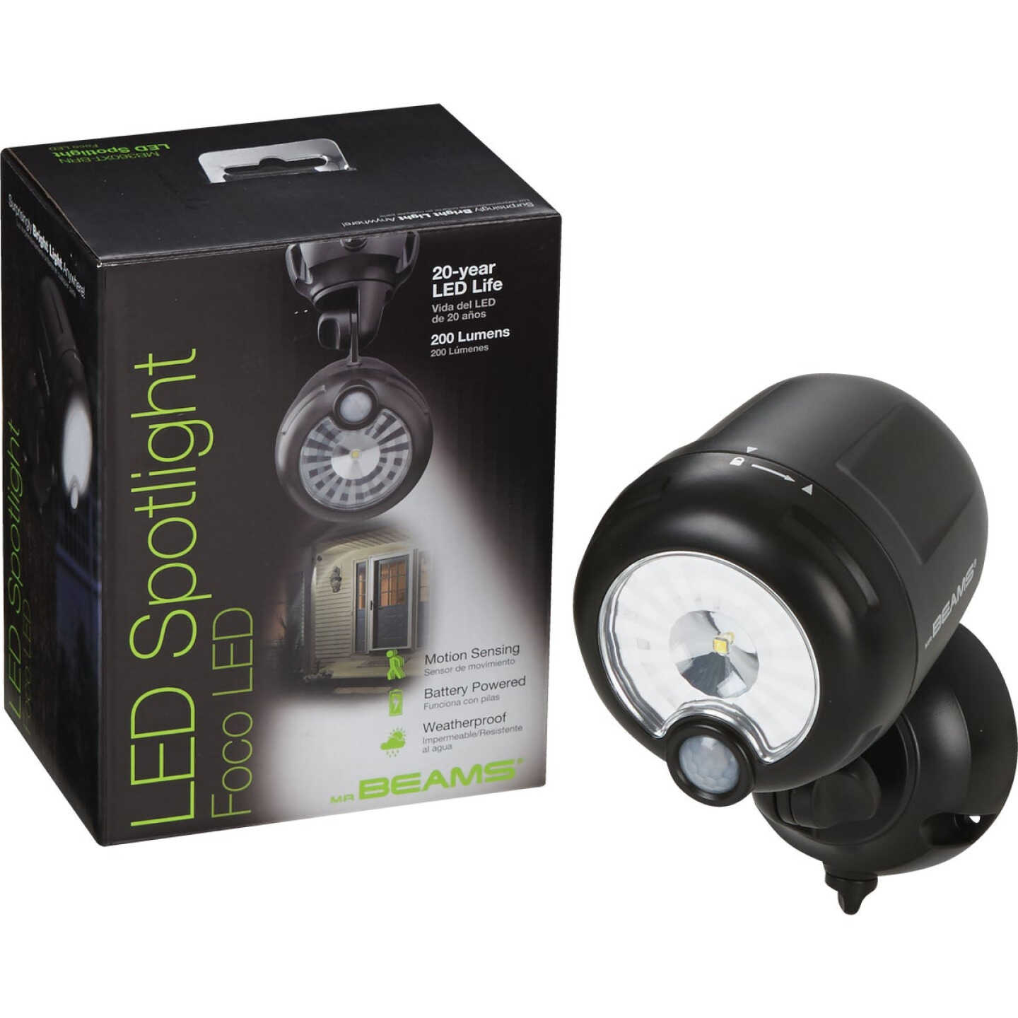 Mr. Beams XT 200-Lumen Brown Motion Sensing/Dusk-To-Dawn Spotlight Outdoor LED Light Fixture - Honor Building Supply
